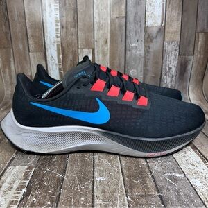 Nike Air Zoom Pegasus 37 Shoes Men Size 13 Off Noir Light Blue Fury Sneakers